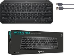 Клавіатура Logitech MX Keys Mini TKL Wireless Bluetooth Scissor Keyboard with Backlit Keys us/ansi Black (920-010475), Чорний